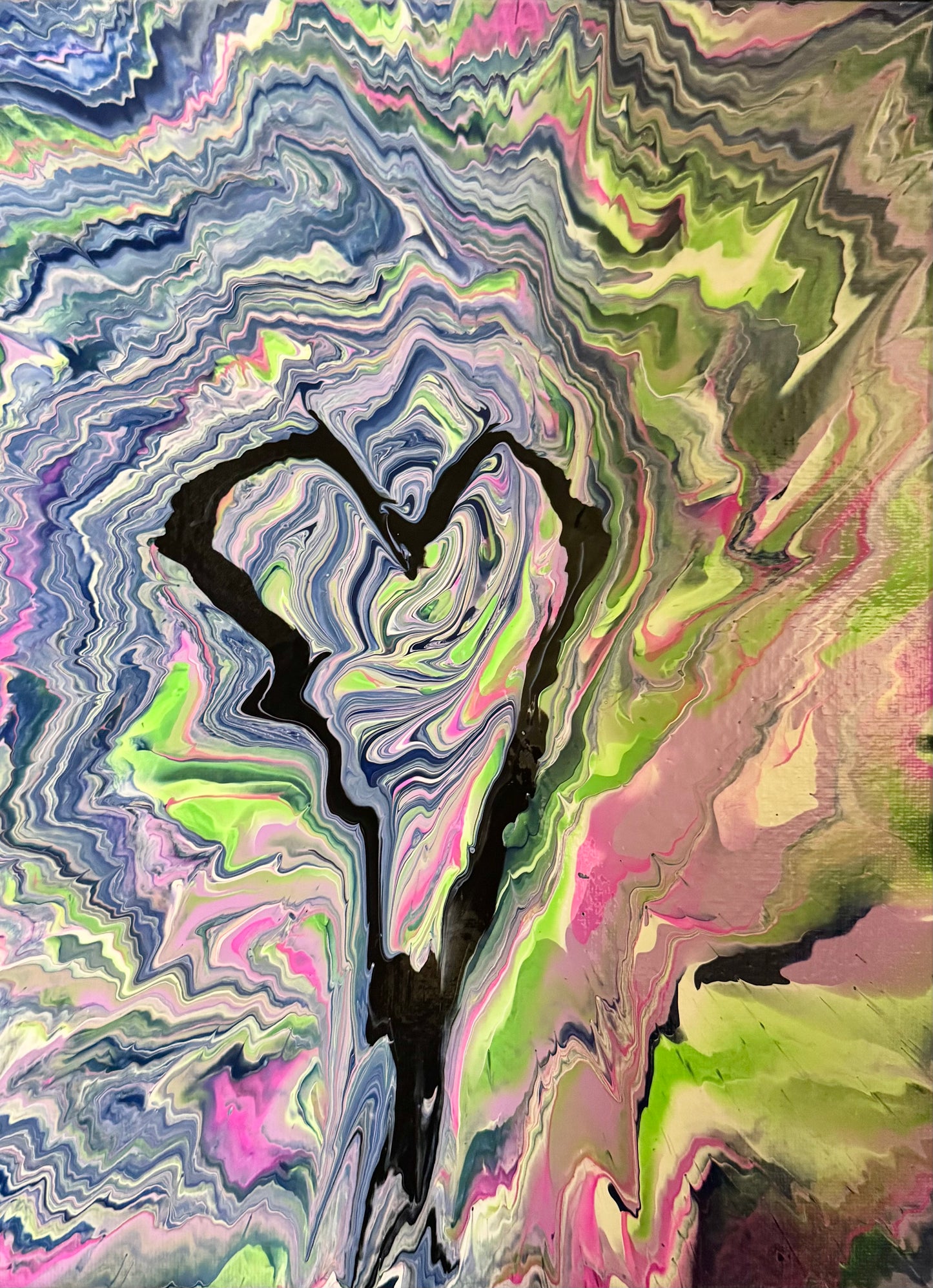 9x12 Electric Heart Kyle Hogan Original Creation