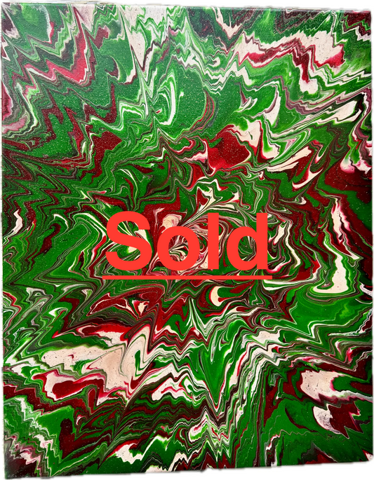 Yuletide Dreams Spin Art Creation