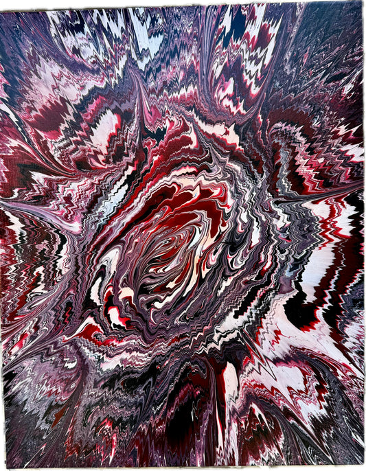Red Midnight Hogan Creation Spin Art